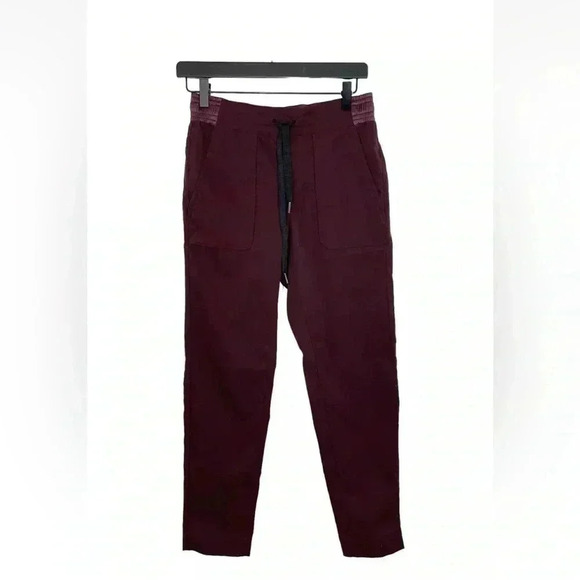 Lululemon &go Take You There Trouser Women’s Size 8 Burgundy - Picture 1 of 7